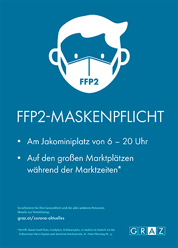 Plakat für FFP2-Maskenpflicht