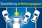 Bei Stau: Rettungsgasse bilden!