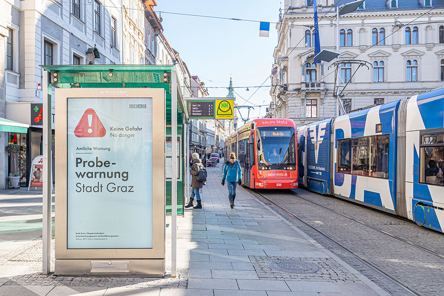 Die digitalen Medien des „Ankünders" sind ab sofort Teil des Katastrophenschutzes der Stadt Graz.