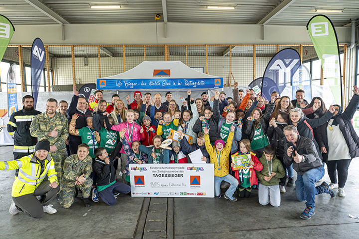 Die Sieger des ersten Tages der "Safety Tour" 2025: die Volksschule BIPS Krones Expositur 4a
