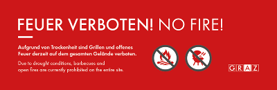 Grillverbot auf Auwiesen und in Kalkleiten © Stadt Graz Grillverbot auf Auwiesen und in Kalkleiten